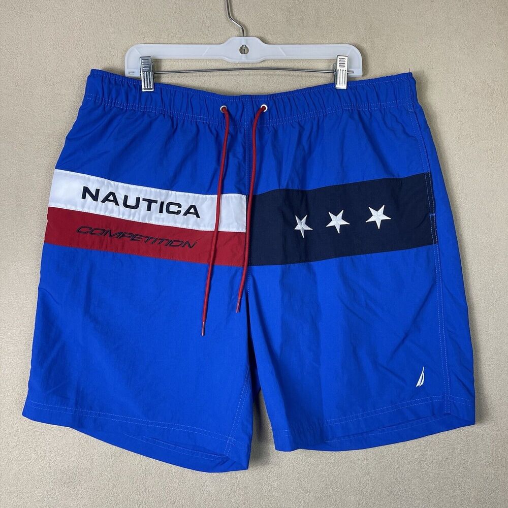 Nautica Shorts Mens‎ XXL Blue Lined Board Short Beach Outdoor Adult NWOT